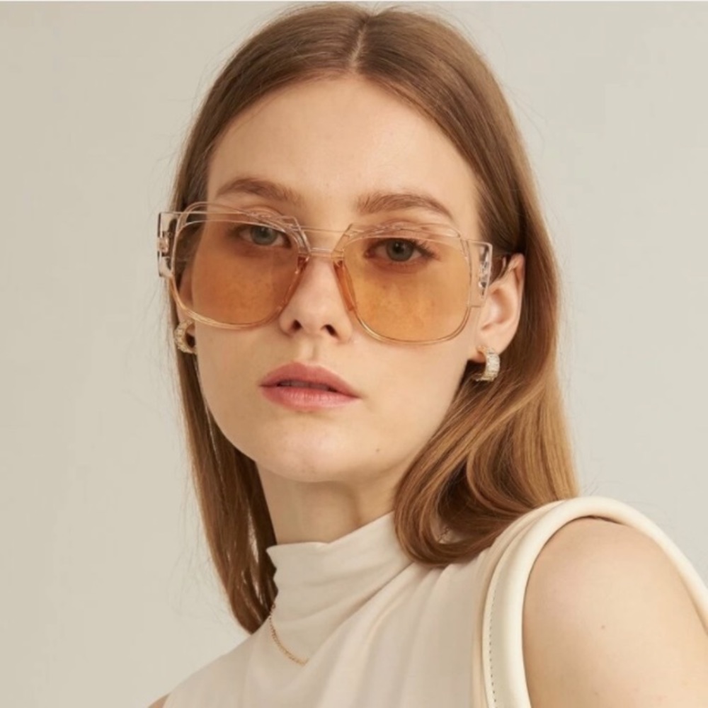 SHEIN PREMIUM Clear Frame Sunglasses
